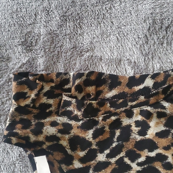 LOFT Leopard Print Flutter Sleeve Top - Picture 4 of 8